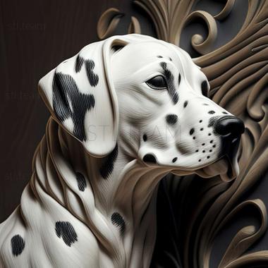 3D model Dalmatian dog (STL)